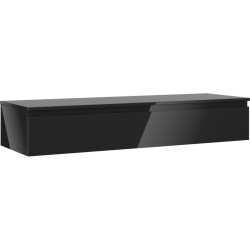 MEXEN/S - Orio koupelnová skříňka pod umyvadlo 140 cm s deskou, 1 šuplík, černá lesk (91A10-14023-1-BFC70)