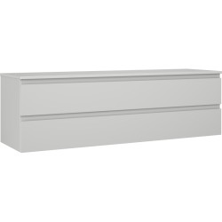MEXEN/S - Orio koupelnová skříňka pod umyvadlo 160 cm s deskou, 2 zásuvky, šedá mat (91A10-16047-2-BFFC62)