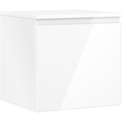 MEXEN/S - Orio koupelnová skříňka pod umyvadlo 50 cm s deskou, 1 šuplík, bílá lesk (91A10-05047-1-BFC00)