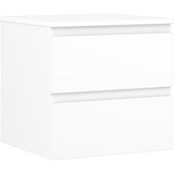 MEXEN/S - Orio koupelnová skříňka pod umyvadlo 50 cm s deskou, 2 zásuvky, bílá mat (91A10-05047-2-BFFC01)