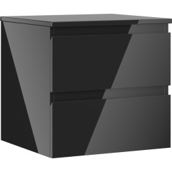 MEXEN/S - Orio koupelnová skříňka pod umyvadlo 50 cm s deskou, 2 zásuvky, černá lesk (91A10-05047-2-BFFC70)