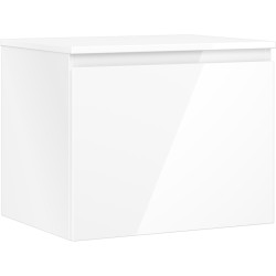 MEXEN/S - Orio koupelnová skříňka pod umyvadlo 60 cm s deskou, 1 šuplík, bílá lesk (91A10-06047-1-BFC00)