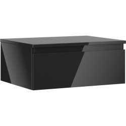 MEXEN/S - Orio koupelnová skříňka pod umyvadlo 60 cm s deskou, 1 šuplík,  černá lesk (91A10-06023-1-BFC70)