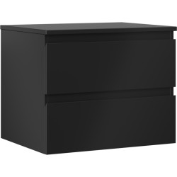 MEXEN/S - Orio koupelnová skříňka pod umyvadlo 60 cm s deskou, 2 zásuvky, černá mat (91A10-06047-2-BFFC71)