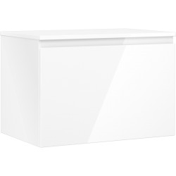 MEXEN/S - Orio koupelnová skříňka pod umyvadlo 70 cm s deskou, 1 šuplík, bílá lesk (91A10-07047-1-BFC00)