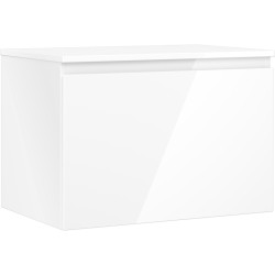 MEXEN/S - Orio koupelnová skříňka pod umyvadlo 70 cm s deskou, 1 šuplík, bílá lesk (91A10-07047-1-BFC00)