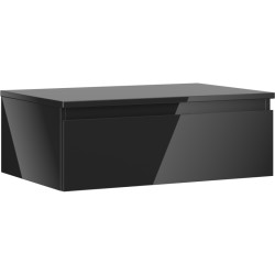 MEXEN/S - Orio koupelnová skříňka pod umyvadlo 70 cm s deskou, 1 šuplík, černá lesk (91A10-07023-1-BFC70)