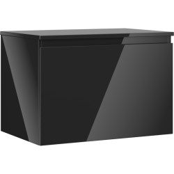 MEXEN/S - Orio koupelnová skříňka pod umyvadlo 70 cm s deskou, 1 šuplík, černá lesk (91A10-07047-1-BFC70)