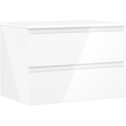 MEXEN/S - Orio koupelnová skříňka pod umyvadlo 70 cm s deskou, 2 zásuvky, bílá lesk (91A10-07047-2-BFFC00)