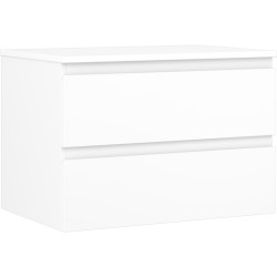 MEXEN/S - Orio koupelnová skříňka pod umyvadlo 70 cm s deskou, 2 zásuvky, bílá mat (91A10-07047-2-BFFC01)