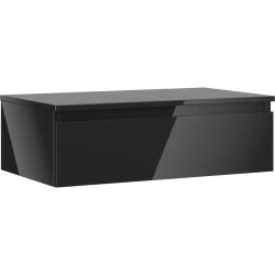 MEXEN/S - Orio koupelnová skříňka pod umyvadlo 80 cm s deskou, 1 šuplík, černá lesk (91A10-08023-1-BFC70)