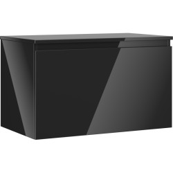MEXEN/S - Orio koupelnová skříňka pod umyvadlo 80 cm s deskou, 1 šuplík, černá lesk (91A10-08047-1-BFC70)