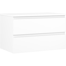 MEXEN/S - Orio koupelnová skříňka pod umyvadlo 80 cm s deskou, 2 zásuvky, bílá mat (91A10-08047-2-BFFC01)