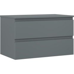 MEXEN/S - Orio koupelnová skříňka pod umyvadlo 80 cm s deskou, 2 zásuvky, grafit mat (91A10-08047-2-BFFC66)