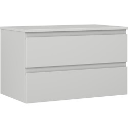 MEXEN/S - Orio koupelnová skříňka pod umyvadlo 80 cm s deskou, 2 zásuvky, šedá mat (91A10-08047-2-BFFC62)