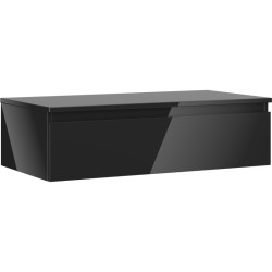 MEXEN/S - Orio koupelnová skříňka pod umyvadlo 90 cm s deskou, 1 šuplík, černá lesk (91A10-09023-1-BFC70)