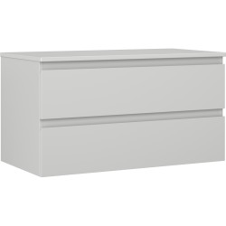 MEXEN/S - Orio koupelnová skříňka pod umyvadlo 90 cm s deskou, 2 zásuvky, šedá mat (91A10-09047-2-BFFC62)