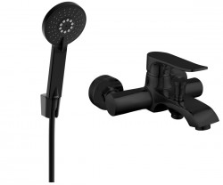 MEXEN/S - Pecos R40 vanová baterie se sprchou set, černá (7273R40-70)