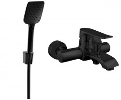 MEXEN/S - Pecos R62 vanová baterie se sprchou set, černá (7273R62-70)