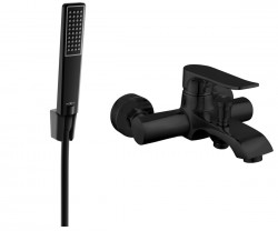 MEXEN/S - Pecos R72 vanová baterie se sprchou set, černá (7273R72-70)