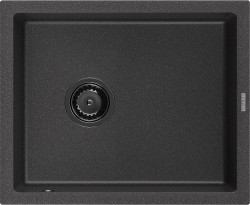 MEXEN/S - Pedro granitový dřez 1-miska 560 x 460 mm, černá kropenatý, sifon černá (6508561000-76-B)