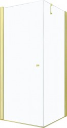 MEXEN/S - PRETORIA sprchový kout 80x80, transparent, zlatá (852-080-080-50-00)