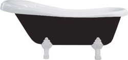 MEXEN/S - Retro volně stojící vana 170x75 cm bílá / černá bílá nohy , zátka sifonu chrom (53251707575-20)