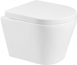 MEXEN/S - Rico Závěsná WC mísa Rimless včetně sedátka s slow, Duroplast, bílá (30720200)