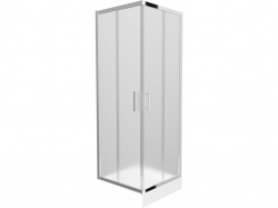 MEXEN/S - Rio čtvercový sprchový kout 70 x 70, dekor/mráz, chrom + vanička Rio, (860-070-070-01-30-4510)
