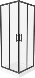 MEXEN/S - Rio čtvercový sprchový kout 90 x 90, transparent, černá + vanička Rio (860-090-090-70-00-4510)