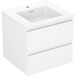 MEXEN/S - Rivel koupelnová skříňka 50 cm s umyvadlem Otis, 2 zásuvky, reliéf , bílá mat (91A20-05047-2-BFF01-W18M01)
