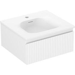 MEXEN/S - Rivel koupelnová skříňka 50 cm s umyvadlem Vela, 1 šuplík, reliéf , bílá mat (91A20-05023-1-BF01-W23M01)