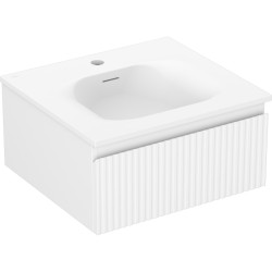 MEXEN/S - Rivel koupelnová skříňka 50 cm s umyvadlem Vela, 1 šuplík, reliéf , bílá mat (91A20-05023-1-BF01-W23M01)