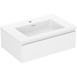 MEXEN/S - Rivel koupelnová skříňka 70 cm s umyvadlem Otis, 1 šuplík, reliéf , bílá mat (91A20-07023-1-BF01-W18M01)