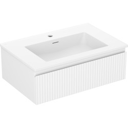 MEXEN/S - Rivel koupelnová skříňka 70 cm s umyvadlem Otis, 1 šuplík, reliéf , bílá mat (91A20-07023-1-BF01-W18M01)