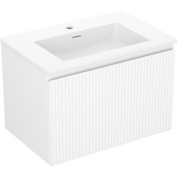 MEXEN/S - Rivel koupelnová skříňka 70 cm s umyvadlem Otis, 1 šuplík, reliéf , bílá mat (91A20-07047-1-BF01-W18M01)