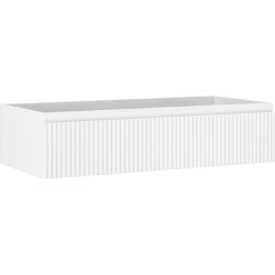 MEXEN/S - Rivel koupelnová skříňka pod umyvadlo 100, 1 šuplík, reliéf , bílá mat (91A20-10023-1-BF01)