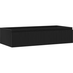 MEXEN/S - Rivel koupelnová skříňka pod umyvadlo 100, 1 šuplík, reliéf , černá mat (91A20-10023-1-BF71)