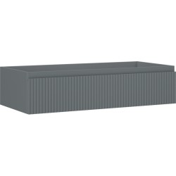 MEXEN/S - Rivel koupelnová skříňka pod umyvadlo 100, 1 šuplík, reliéf , grafit mat (91A20-10023-1-BF66)