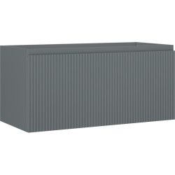 MEXEN/S - Rivel koupelnová skříňka pod umyvadlo 100, 1 šuplík, reliéf , grafit mat (91A20-10047-1-BF66)