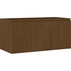 MEXEN/S - Rivel koupelnová skříňka pod umyvadlo 100, 1 šuplík, reliéf , ořech (91A20-10047-1-BF86)
