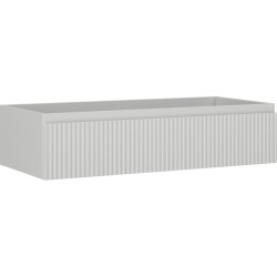 MEXEN/S - Rivel koupelnová skříňka pod umyvadlo 100, 1 šuplík, reliéf , šedá mat (91A20-10023-1-BF62)