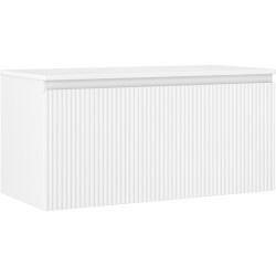MEXEN/S - Rivel koupelnová skříňka pod umyvadlo 100 cm s deskou, 1 šuplík, reliéf , bílá mat (91A20-10047-1-BFC01)