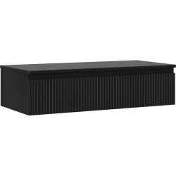 MEXEN/S - Rivel koupelnová skříňka pod umyvadlo 100 cm s deskou, 1 šuplík, reliéf , černá mat (91A20-10023-1-BFC71)