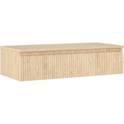 MEXEN/S - Rivel koupelnová skříňka pod umyvadlo 100 cm s deskou, 1 šuplík, reliéf , dub (91A20-10023-1-BFC81)