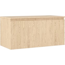 MEXEN/S - Rivel koupelnová skříňka pod umyvadlo 100 cm s deskou, 1 šuplík, reliéf , dub (91A20-10047-1-BFC81)