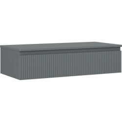 MEXEN/S - Rivel koupelnová skříňka pod umyvadlo 100 cm s deskou, 1 šuplík, reliéf , grafit mat (91A20-10023-1-BFC66)