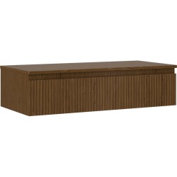 MEXEN/S - Rivel koupelnová skříňka pod umyvadlo 100 cm s deskou, 1 šuplík, reliéf , ořech (91A20-10023-1-BFC86)