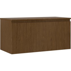 MEXEN/S - Rivel koupelnová skříňka pod umyvadlo 100 cm s deskou, 1 šuplík, reliéf , ořech (91A20-10047-1-BFC86)
