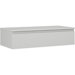 MEXEN/S - Rivel koupelnová skříňka pod umyvadlo 100 cm s deskou, 1 šuplík, reliéf , šedá mat (91A20-10023-1-BFC62)
